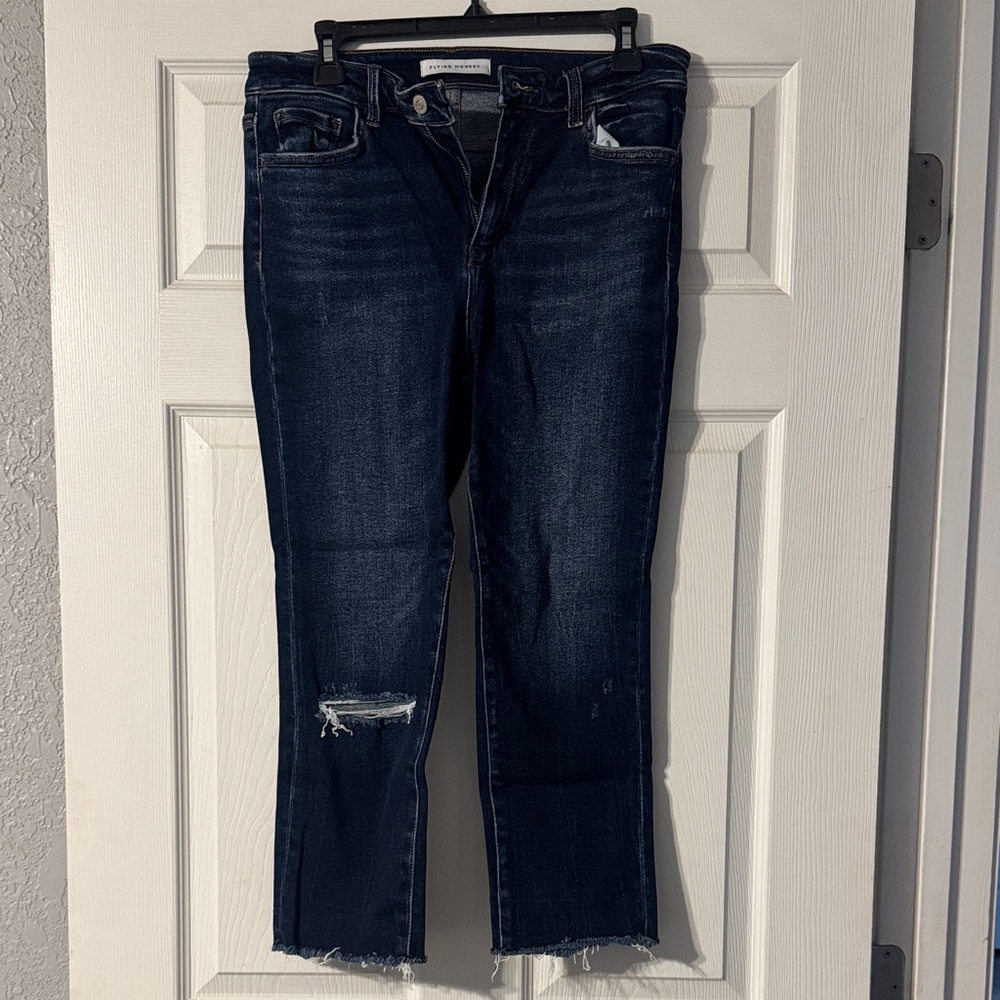 Flying Monkey Dark Indigo Ankle Jeans